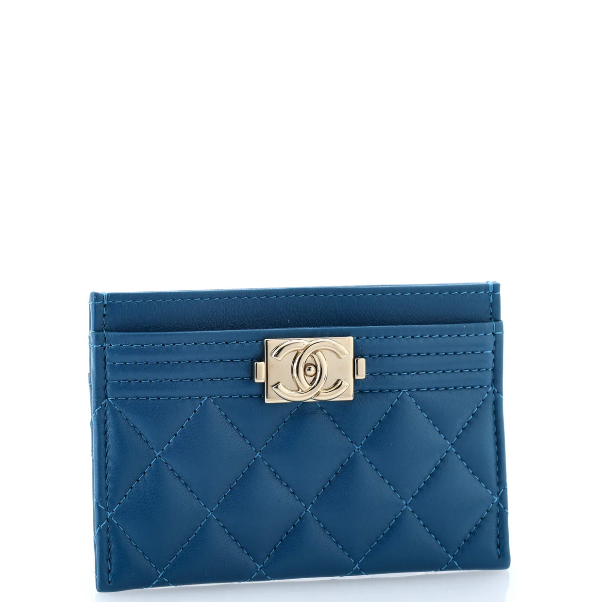 Boy Card Holder Quilted Lambskin - Deep Luxury