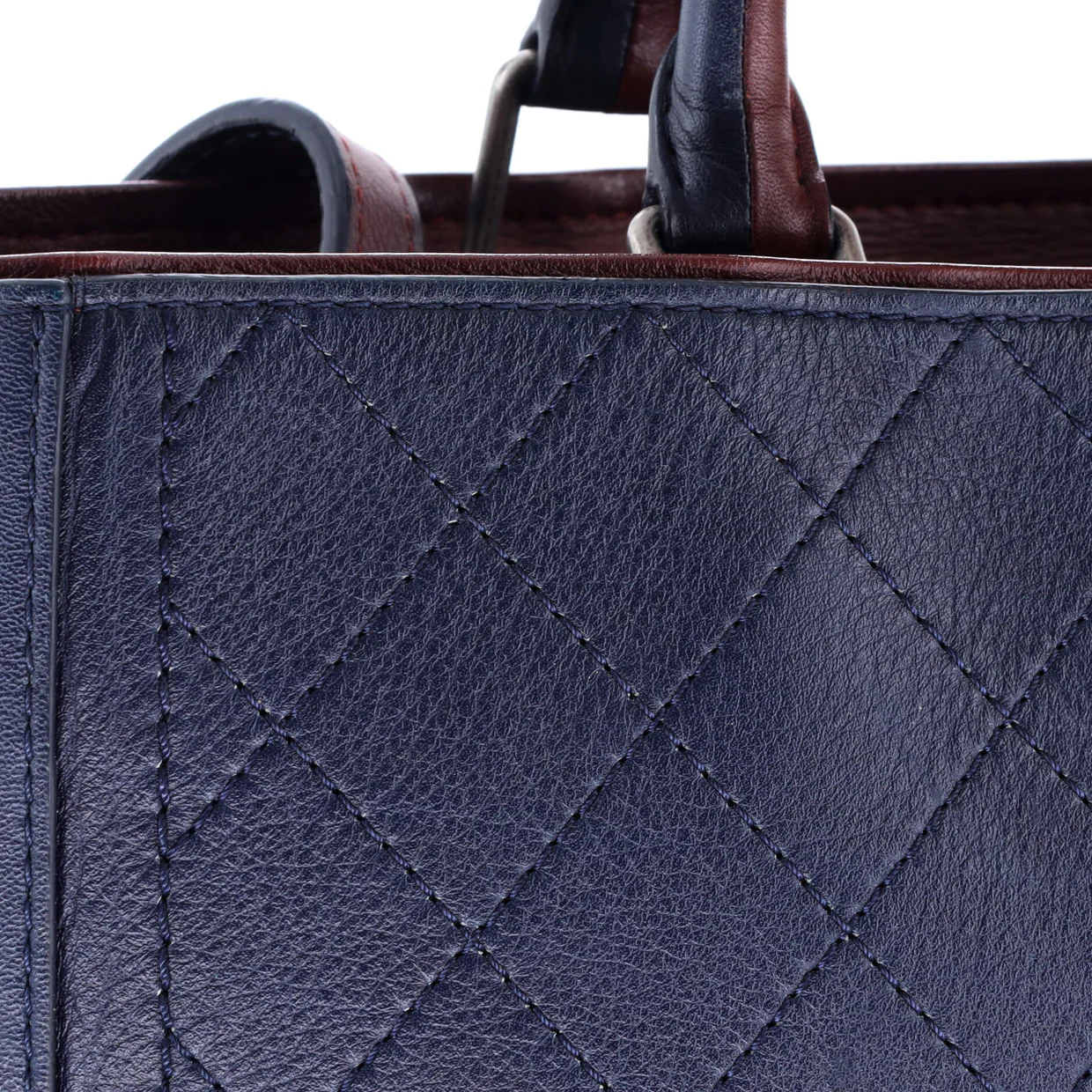 So Light Shopping Tote Stitched Bullskin Medium - Deep Luxury