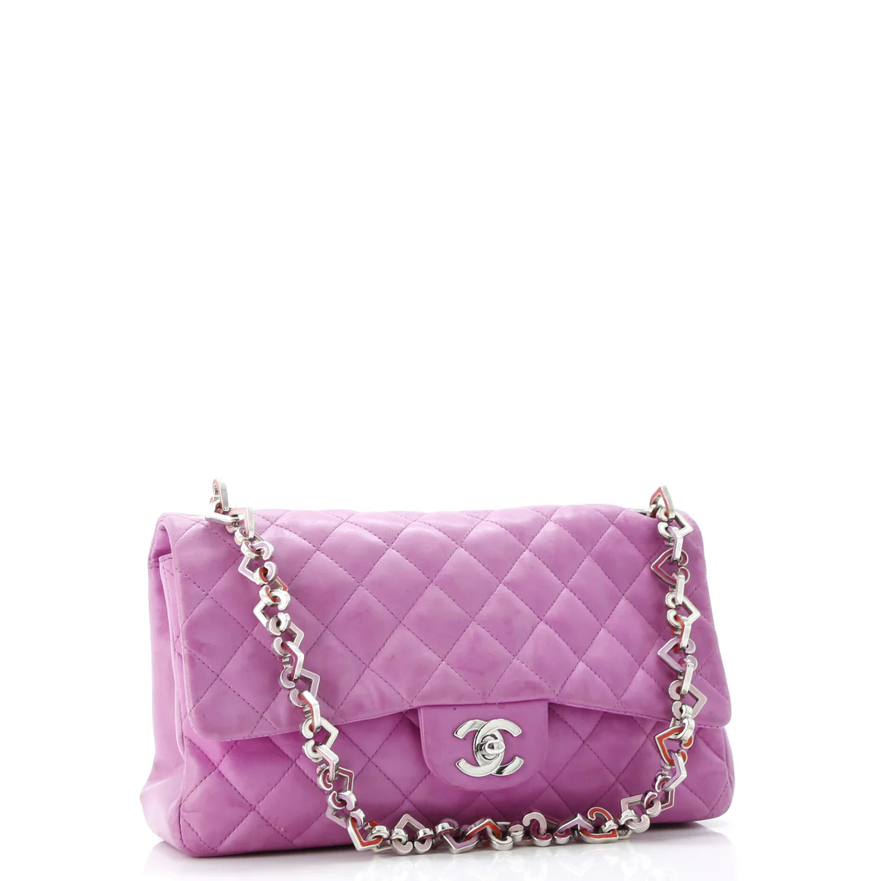 Vintage Valentine Hearts Flap Bag Quilted Lambskin Medium - Deep Luxury