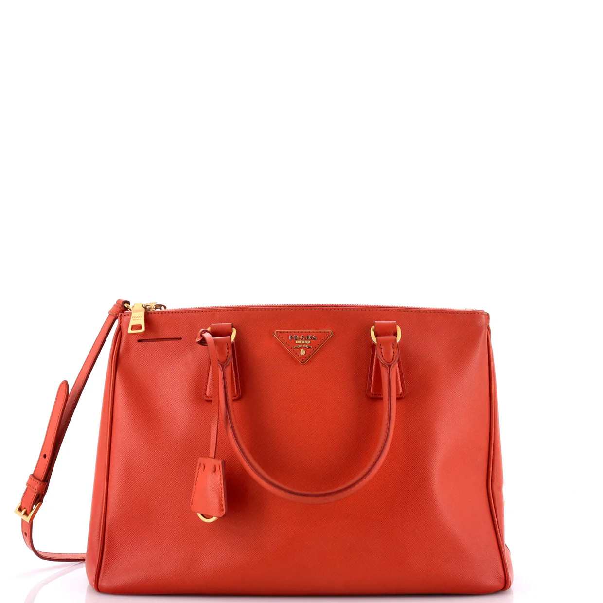 Double Zip Lux Tote Saffiano Leather Medium - Deep Luxury