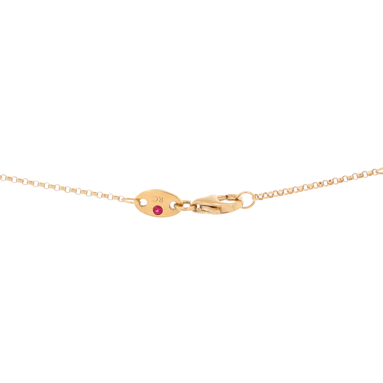 Love in Verona Circle Pendant Necklace 18K Yellow Gold with Diamonds - Deep Luxury