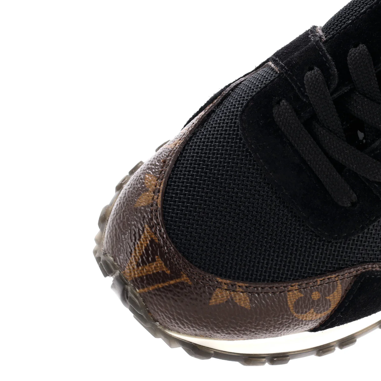Women's Run Away Sneakers Mesh with Monogram Canvas and Suede - Deep Luxury