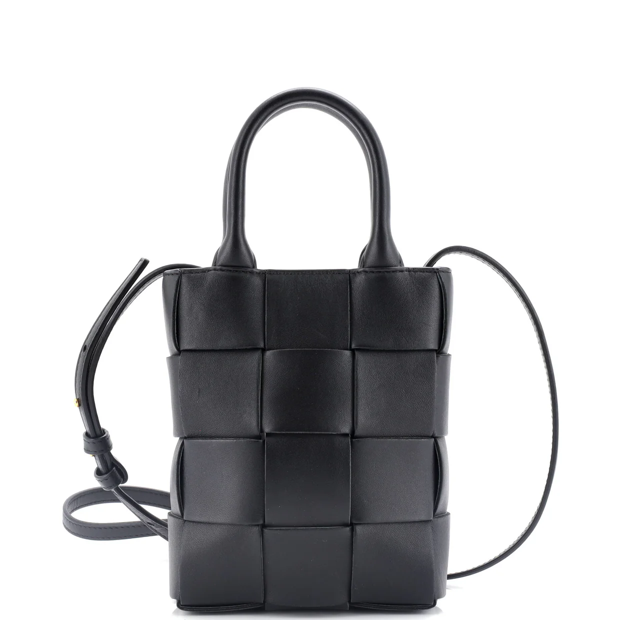 Cassette Convertible Tote Maxi Intrecciato Leather Mini - Deep Luxury