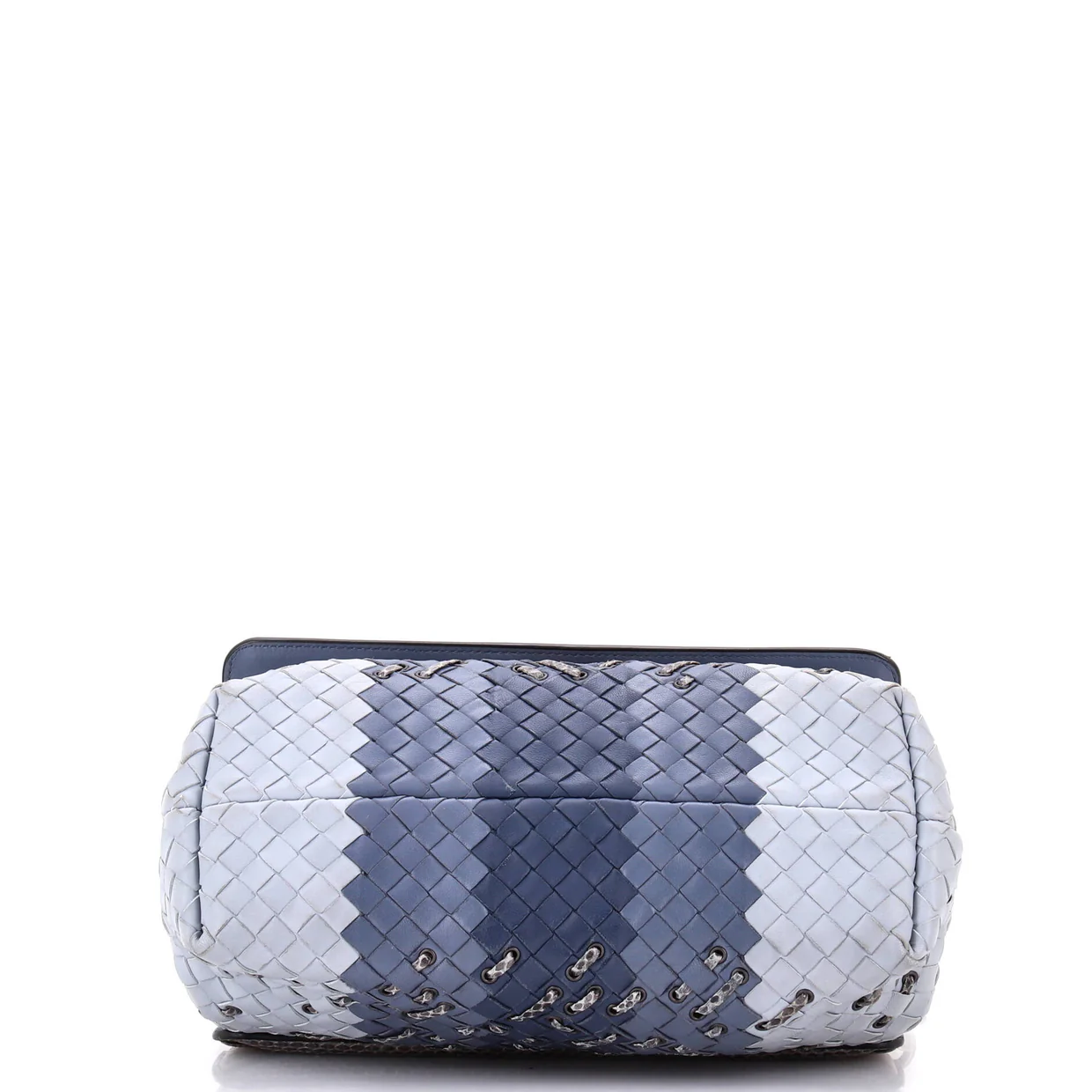 Club Stitch Olimpia Knot Flap Bag Intrecciato Nappa and Snakeskin Medium - Deep Luxury