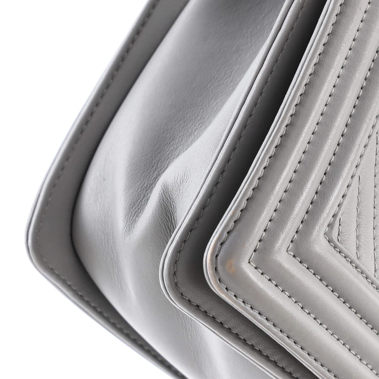 Boy Flap Bag Chevron Wrinkled Lambskin Old Medium - Deep Luxury