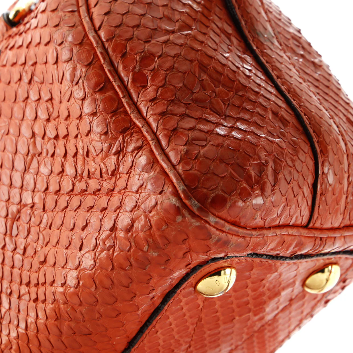 Speedy Bandouliere Bag Monogram Embossed Python 20 - Deep Luxury
