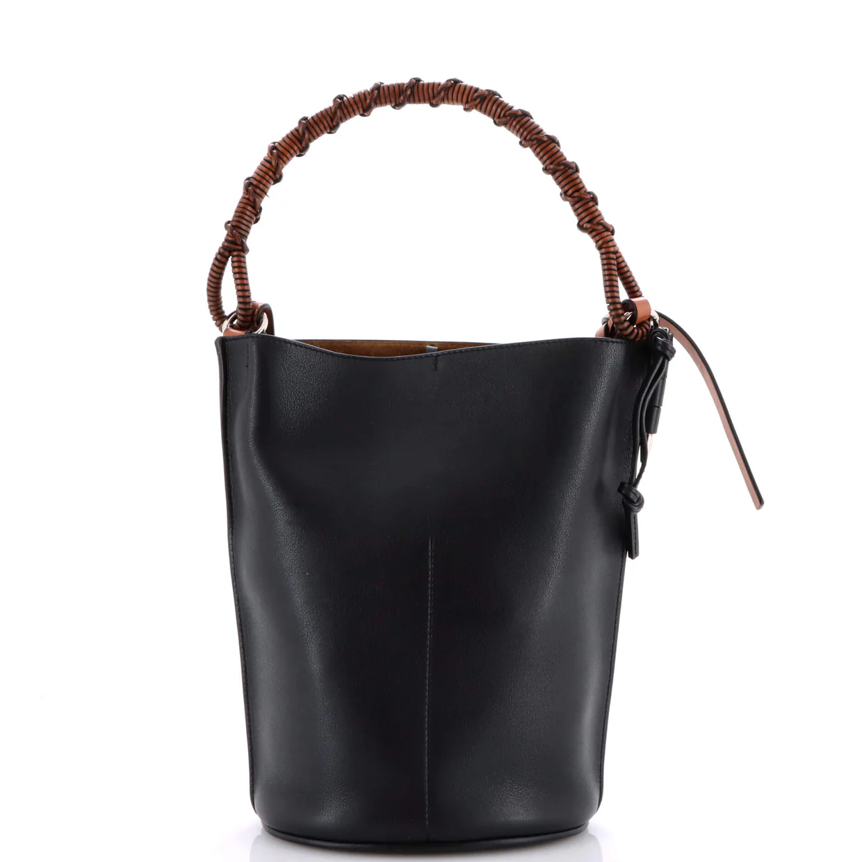 Gate Top Handle Bucket Bag Leather Medium - Deep Luxury