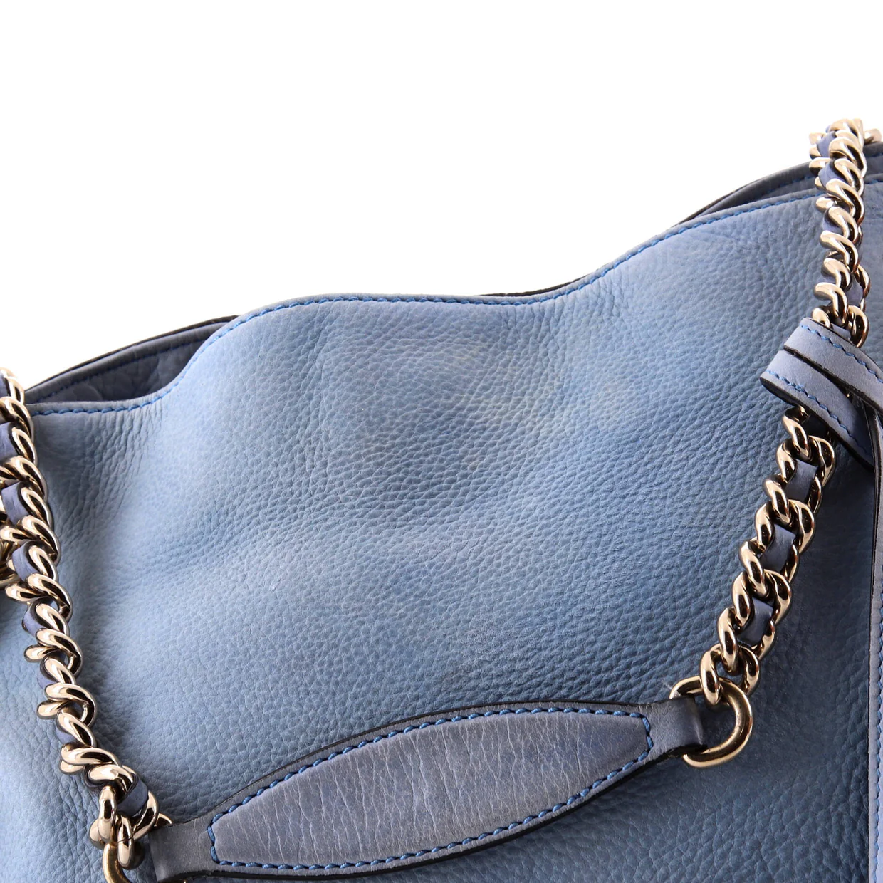 Soho Chain Strap Shoulder Bag Nubuck Medium - Deep Luxury