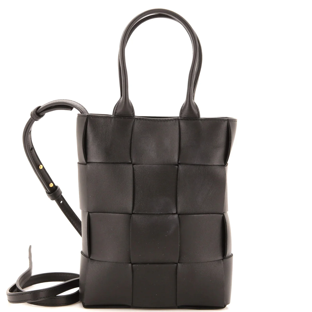 Cassette Convertible Tote Maxi Intrecciato Leather Mini - Deep Luxury