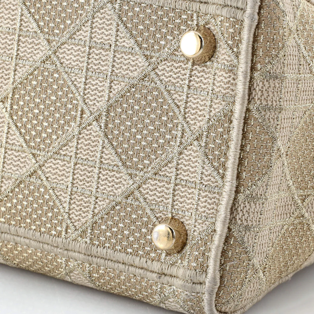 Lady D-Lite Bag Cannage Embroidered Canvas Medium - Deep Luxury