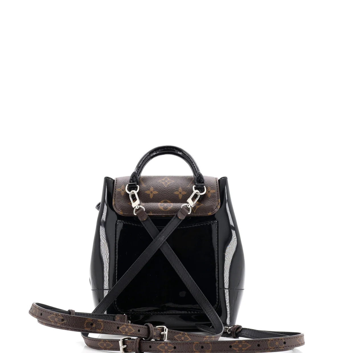 Hot Springs Backpack Vernis with Monogram Canvas - Deep Luxury