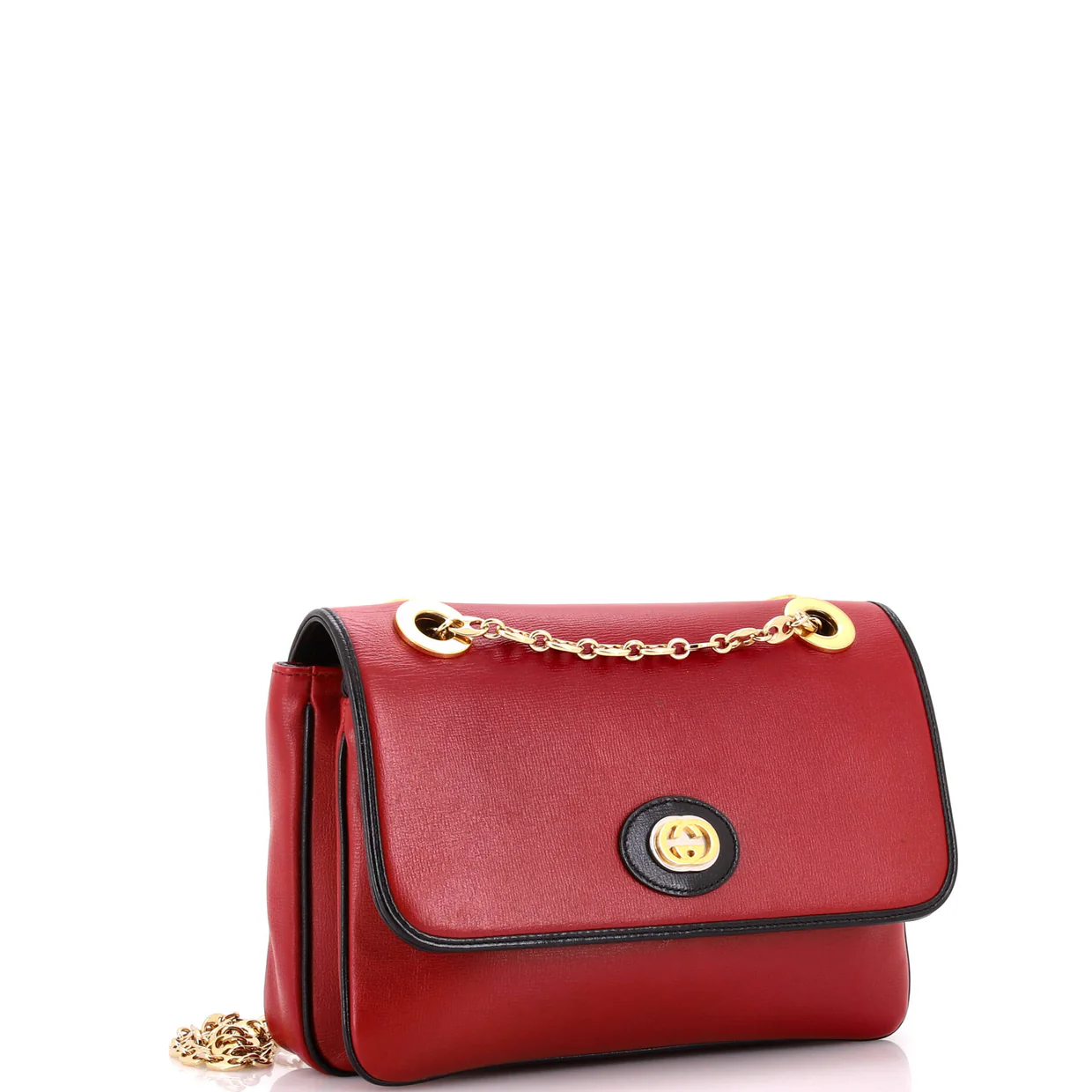 Marina Chain Flap Bag Leather Small - Deep Luxury