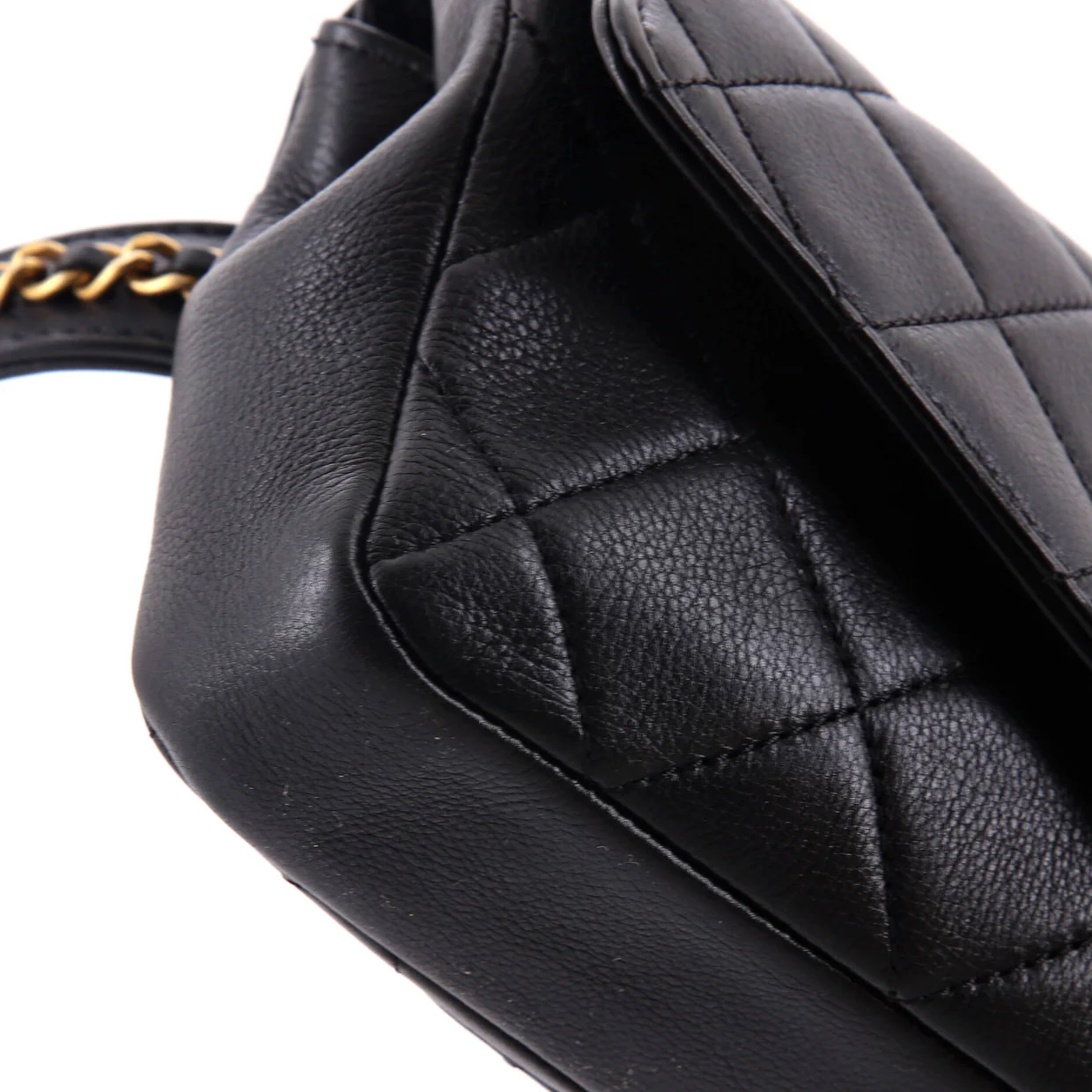 Chain Envelope Belt Bag Quilted Calfskin - Deep Luxury