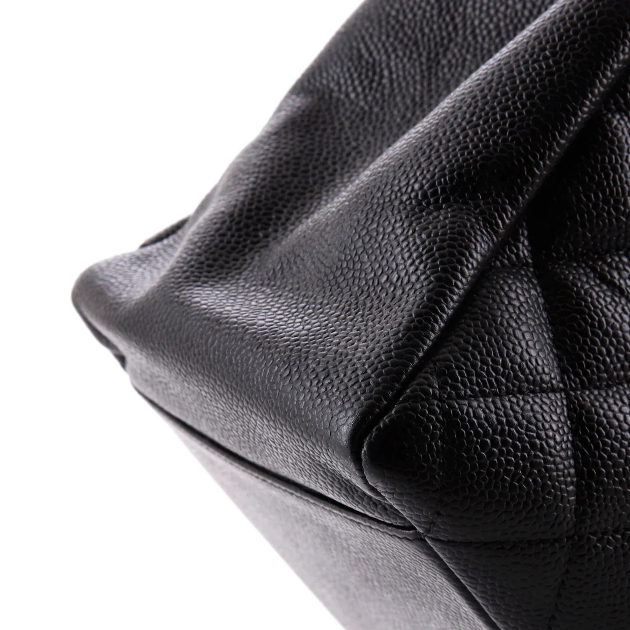 Grand Shopping Tote Quilted Caviar - Deep Luxury