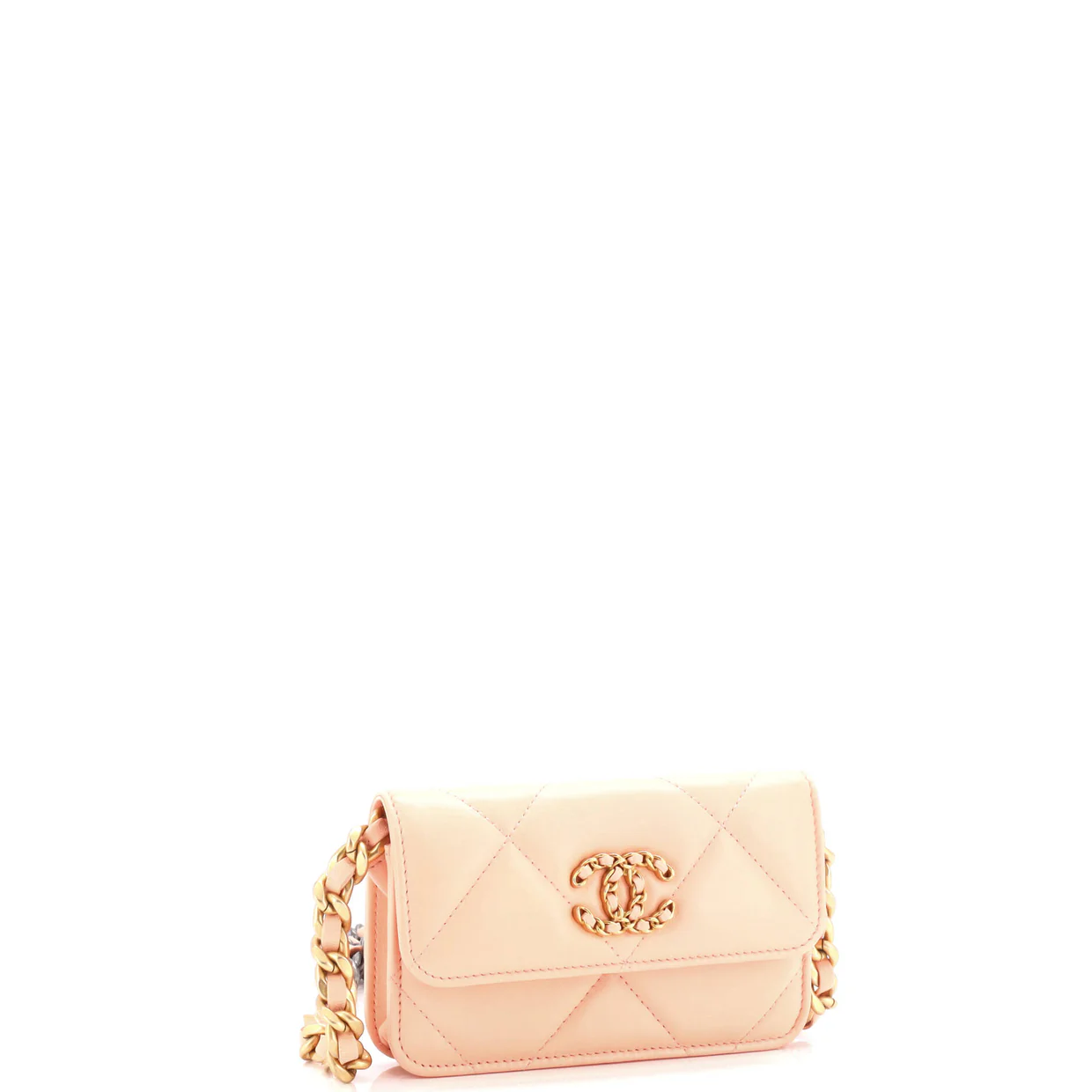 19 Clutch With Chain Quilted Lambskin - Deep Luxury