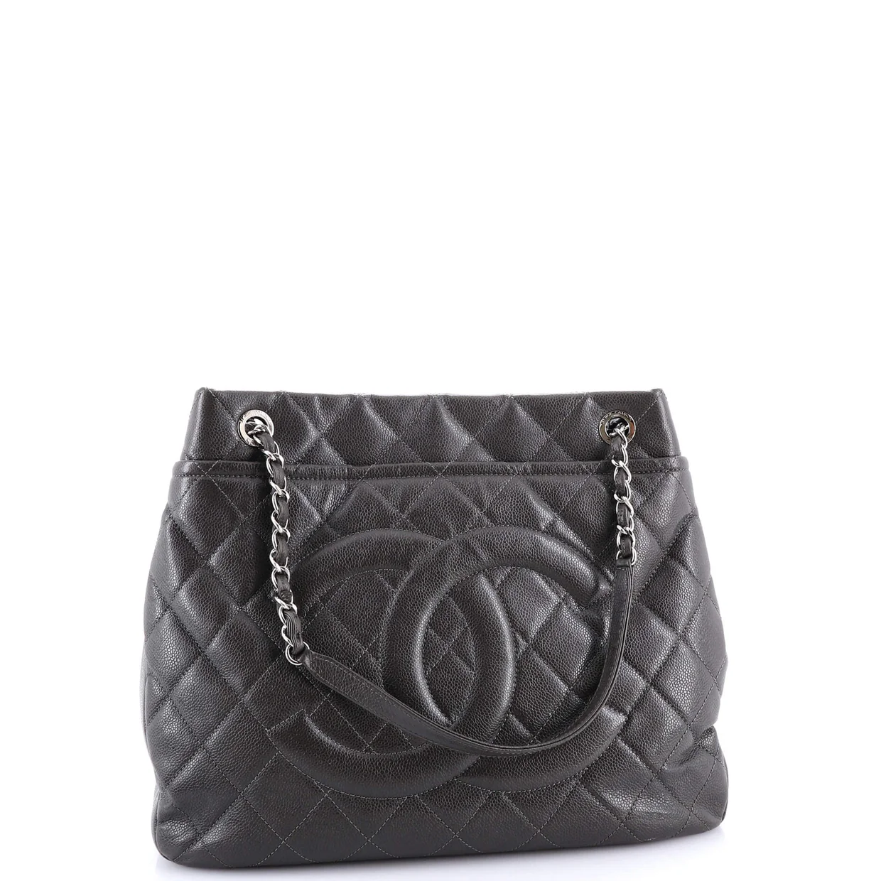 Timeless CC Soft Tote Quilted Caviar Large - Deep Luxury