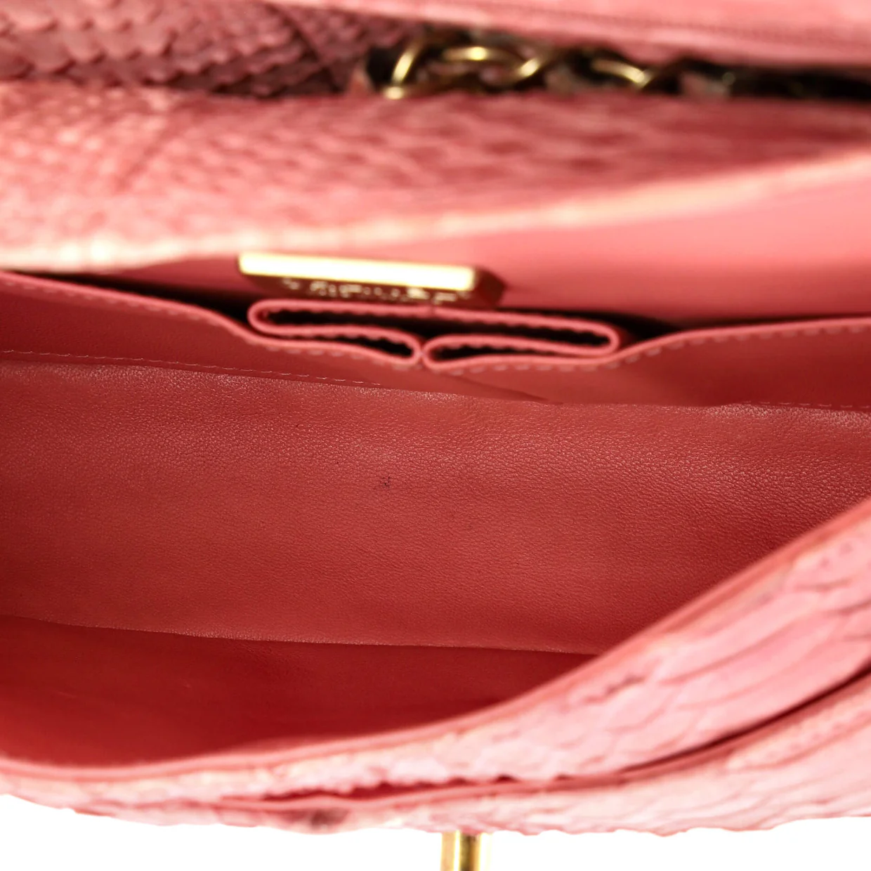 Classic Double Flap Bag Python Medium - Deep Luxury