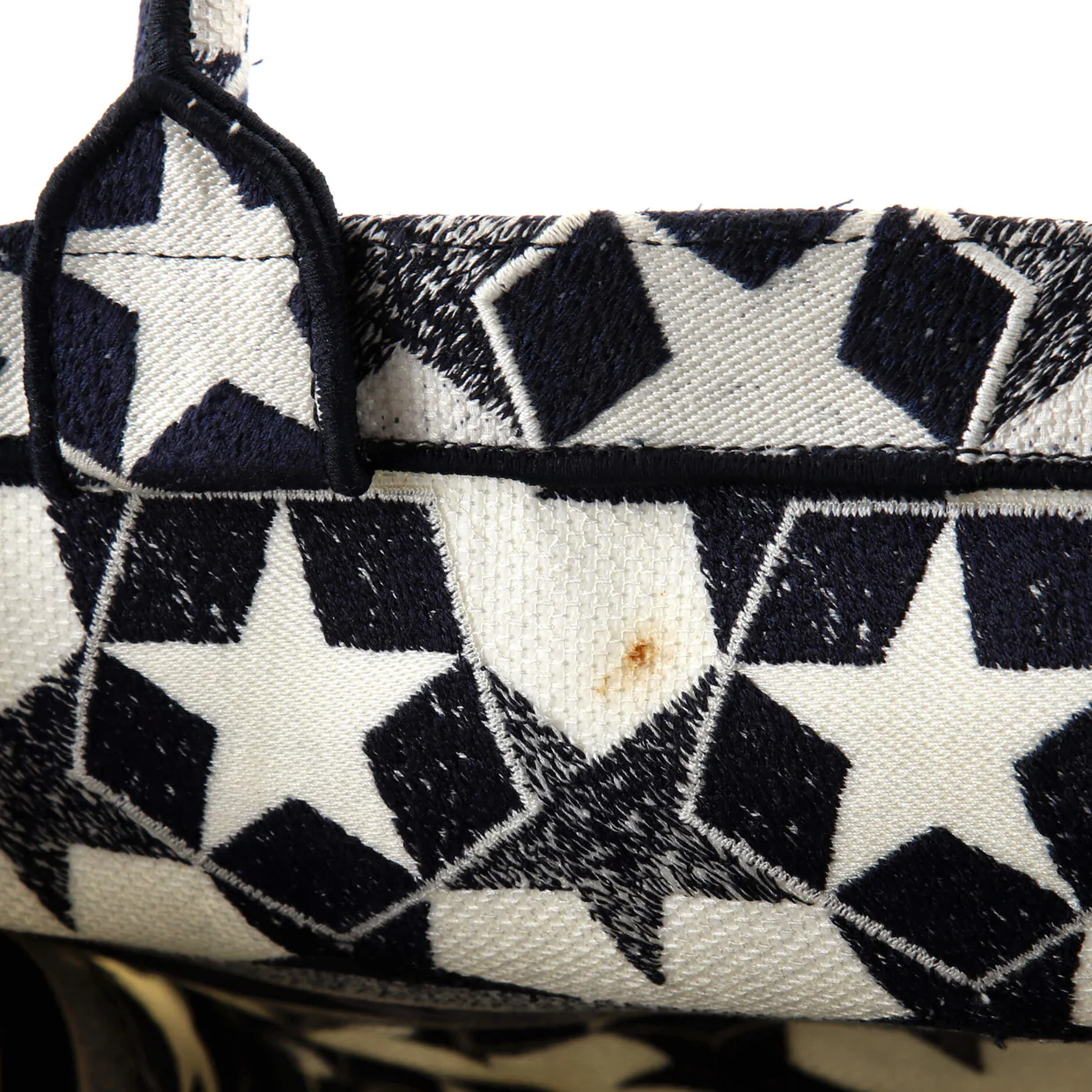 Book Tote Embroidered Canvas Large - Deep Luxury