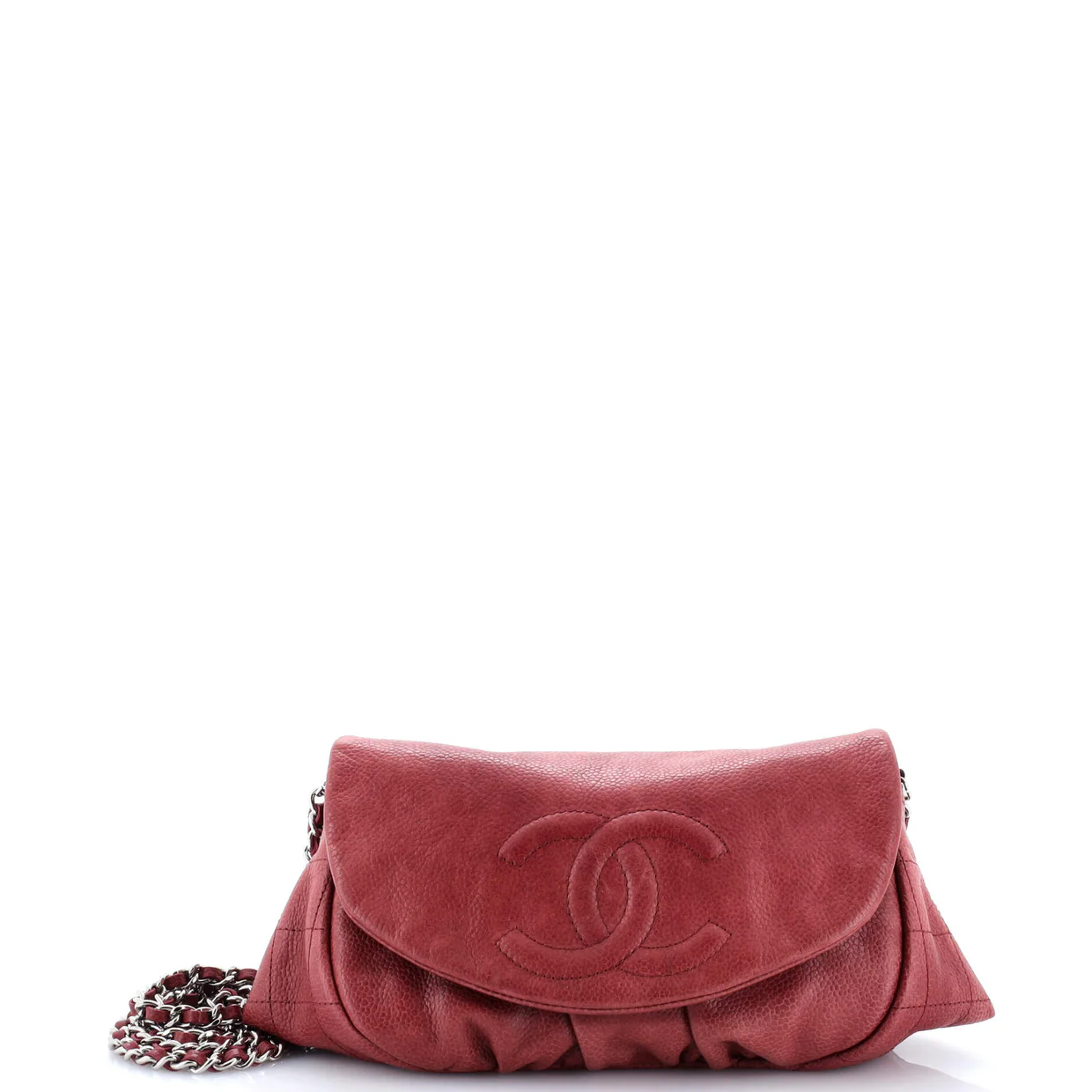 Half Moon Wallet on Chain Caviar - Deep Luxury