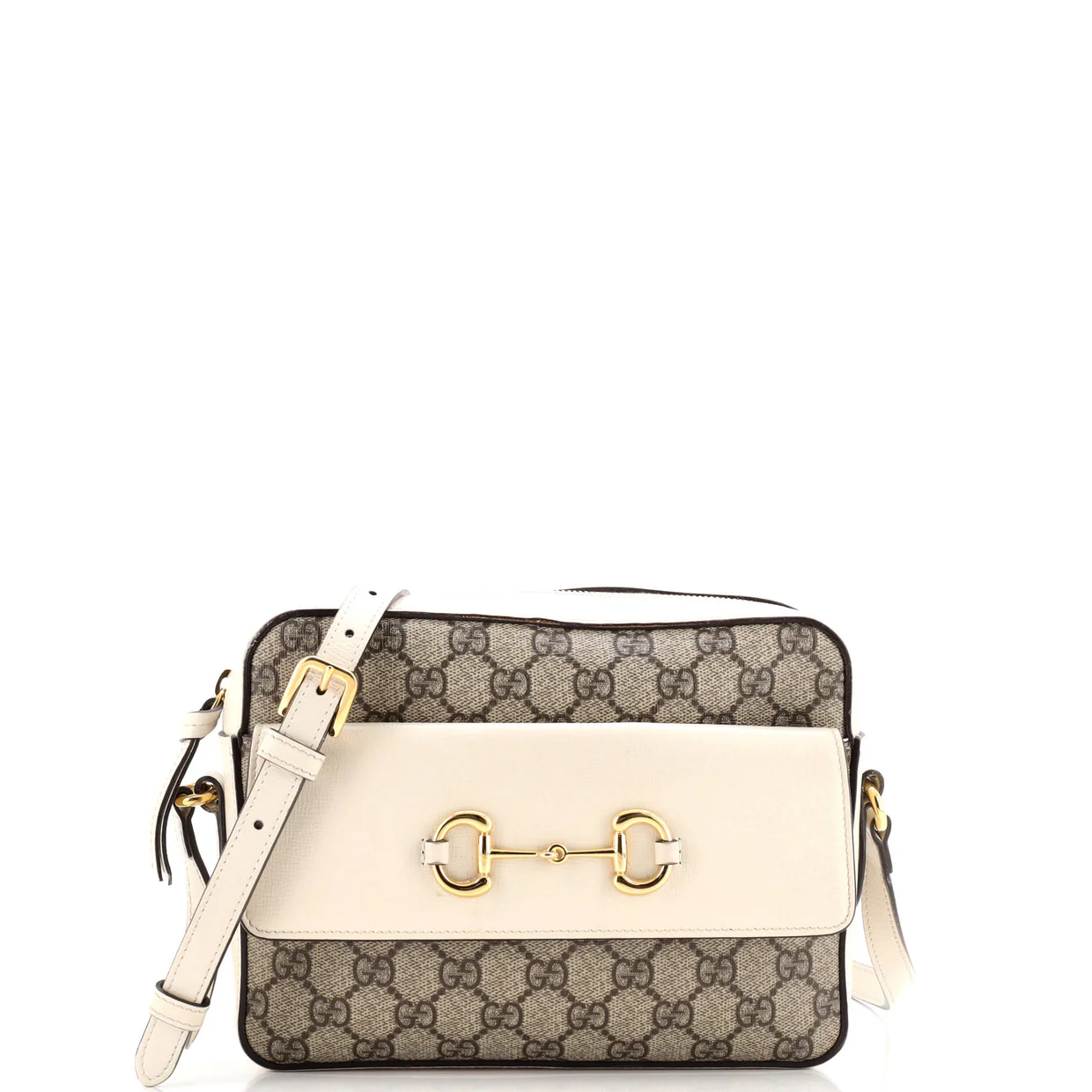 Horsebit 1955 Flap Pocket Camera Bag GG Coated Canvas and Leather Small - Deep Luxury