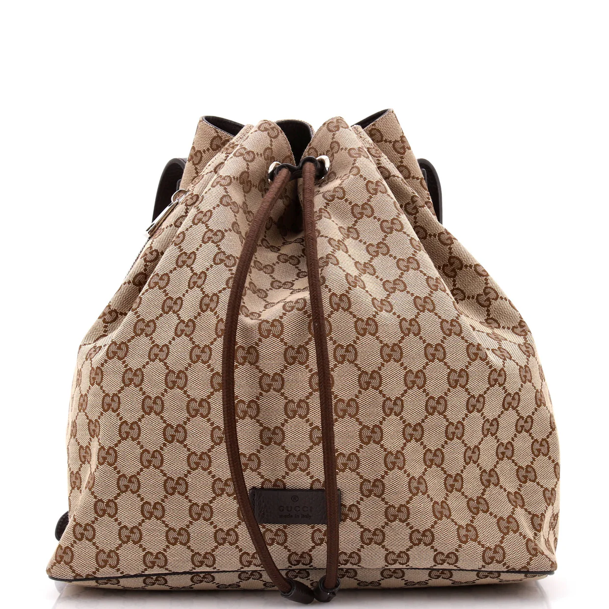 Drawstring Backpack GG Canvas Medium - Deep Luxury