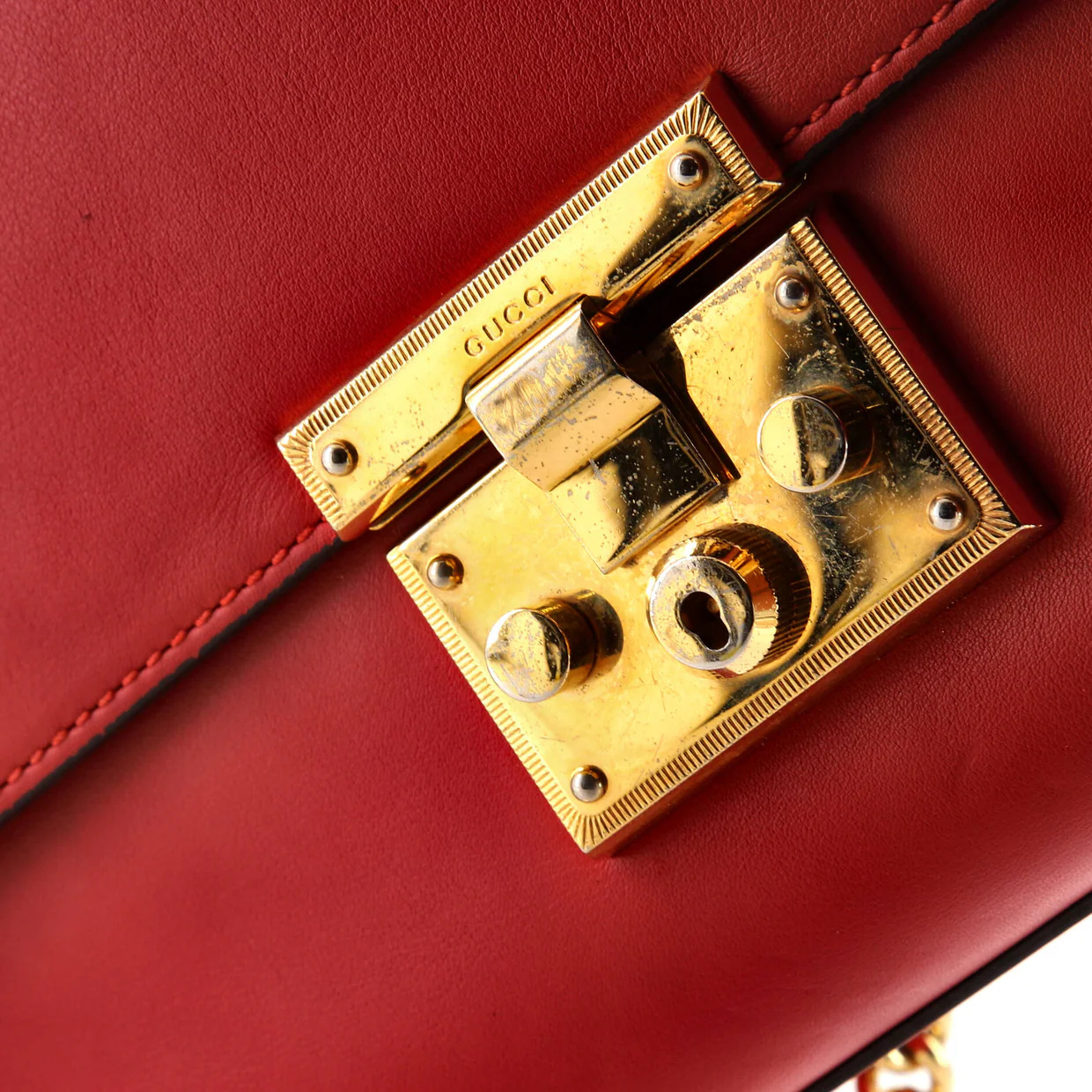 Padlock Shoulder Bag Leather Medium - Deep Luxury