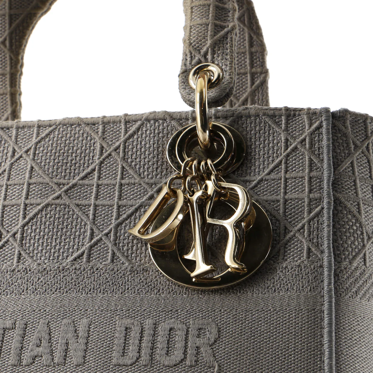 Lady D-Lite Bag Cannage Embroidered Canvas Medium - Deep Luxury