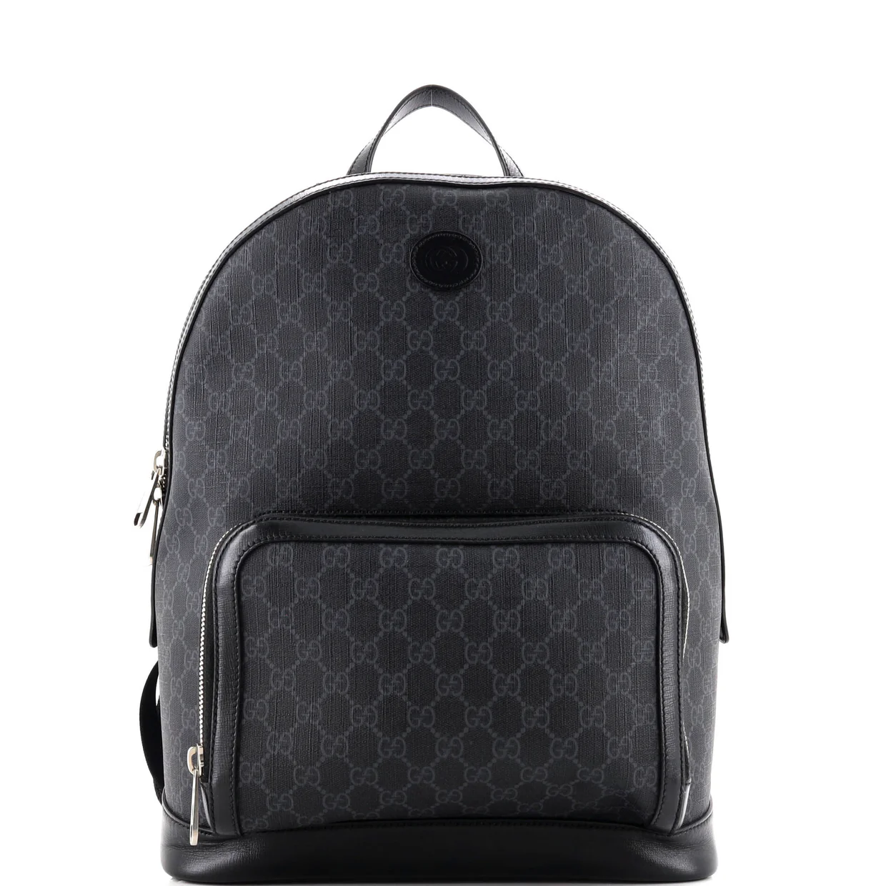 Interlocking G Patch Zip Backpack GG Coated Canvas Medium - Deep Luxury