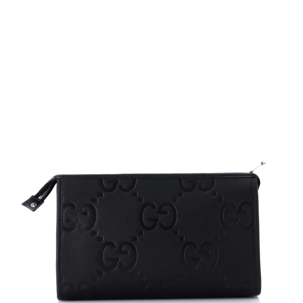 Zipped Pouch Jumbo GG Embossed Leather - Deep Luxury