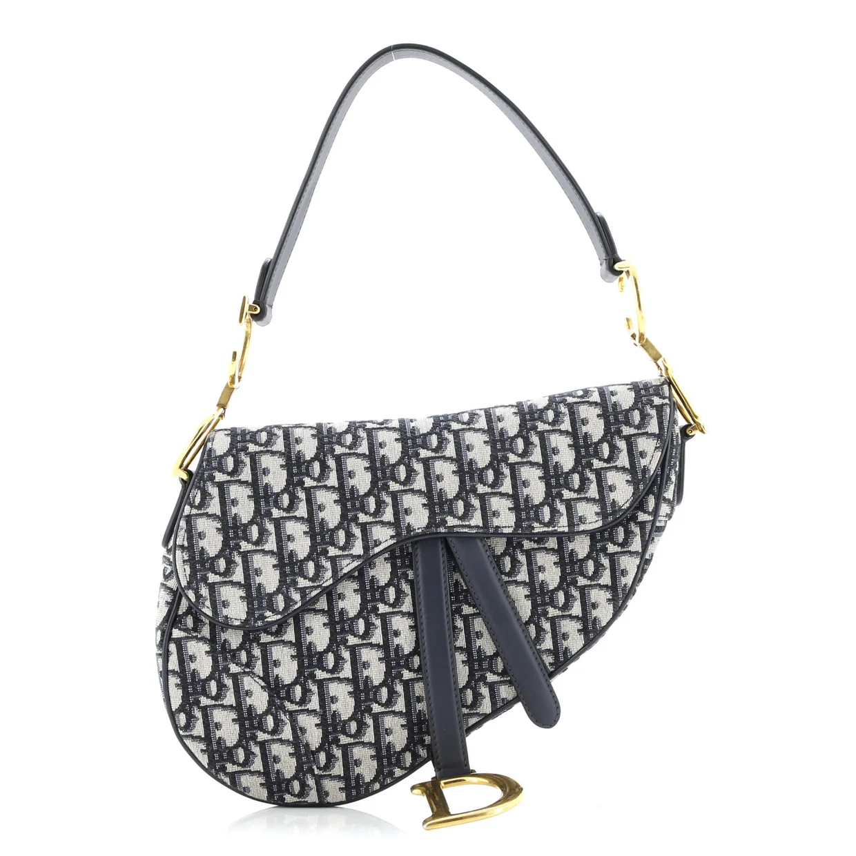 Saddle Handbag Oblique Canvas Medium - Deep Luxury