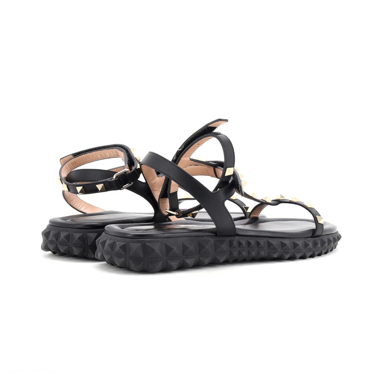 Women's Rockstud Gladiator Platform Sandals Leather - Deep Luxury
