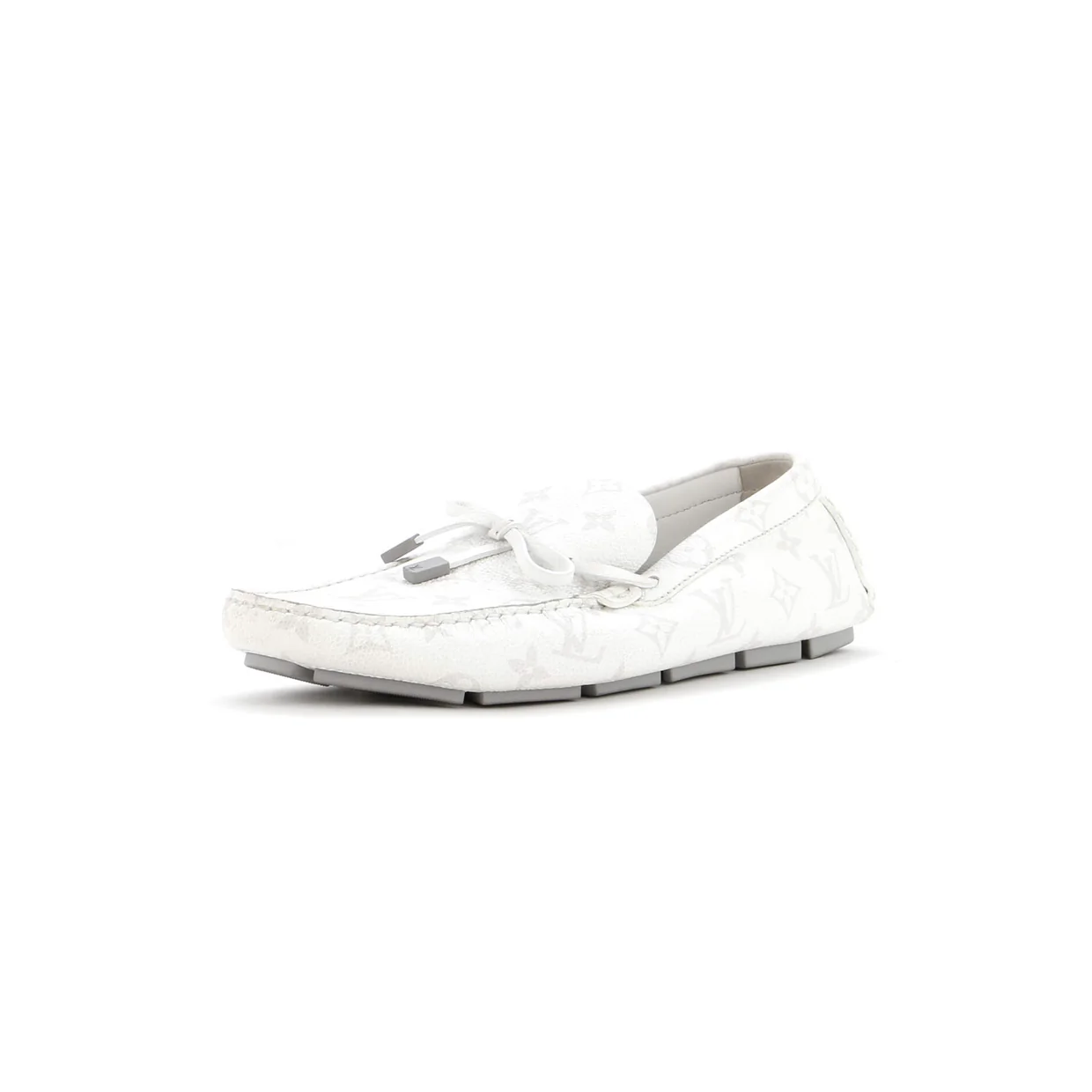 Men's LV Driver Moccasin Loafers Monogram Leather - Deep Luxury