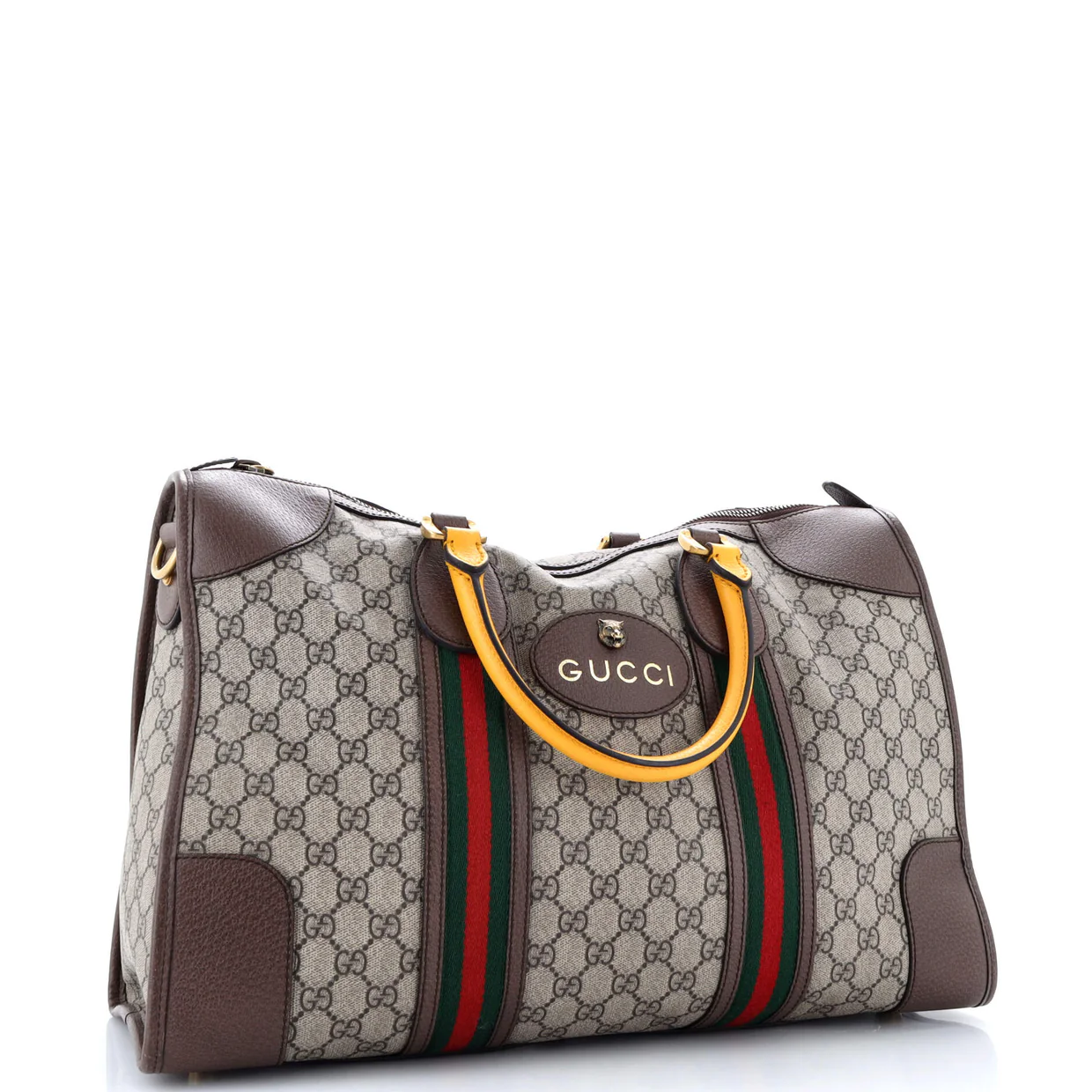 Neo Vintage Web Duffle Bag GG Coated Canvas Medium - Deep Luxury
