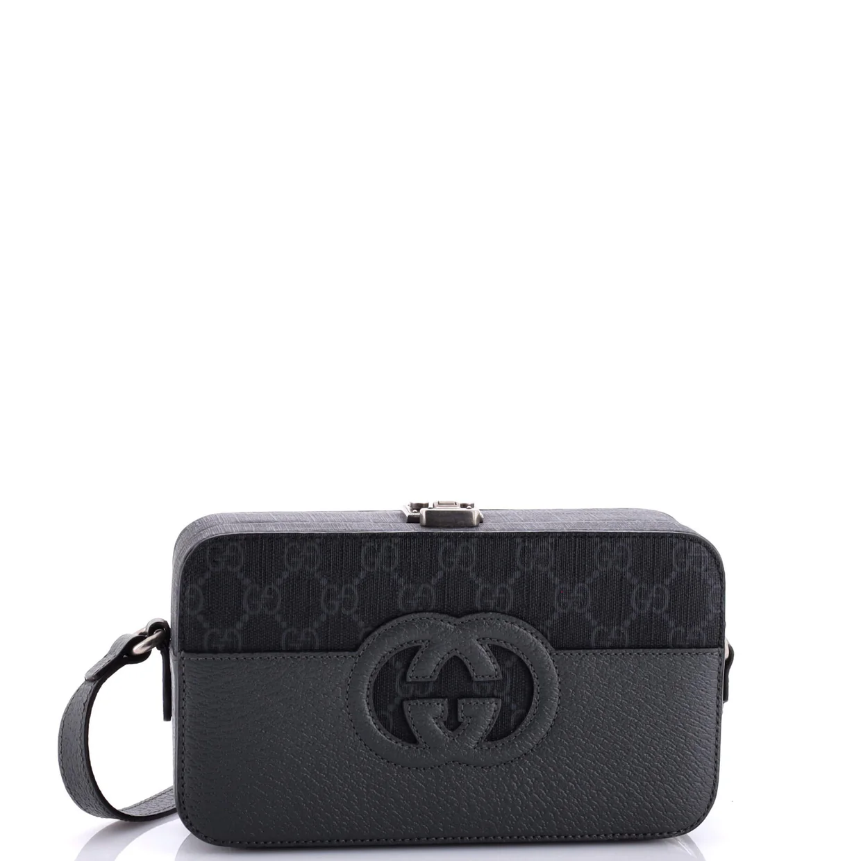 Padlock Interlocking G Crossbody Bag GG Coated Canvas and Leather Mini - Deep Luxury