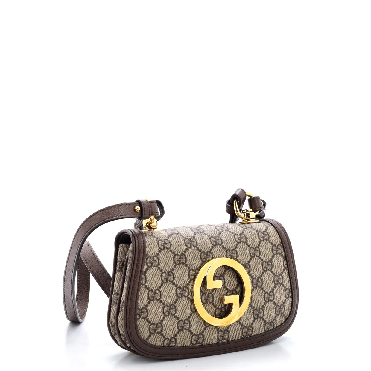 Blondie NM Chain Flap Bag GG Coated Canvas Small - Deep Luxury