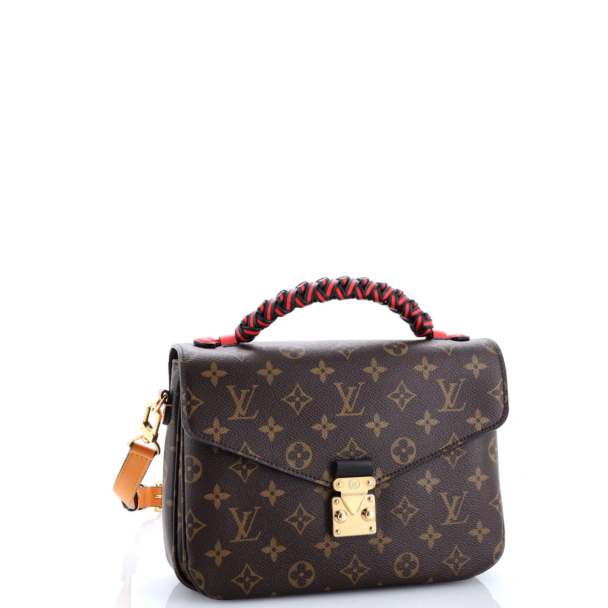 Braided Handle Pochette Metis Monogram Canvas with Leather - Deep Luxury