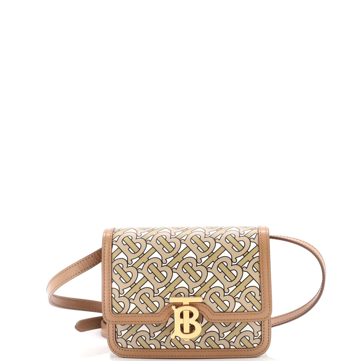 TB Flap Bag Monogram Print Leather Mini - Deep Luxury