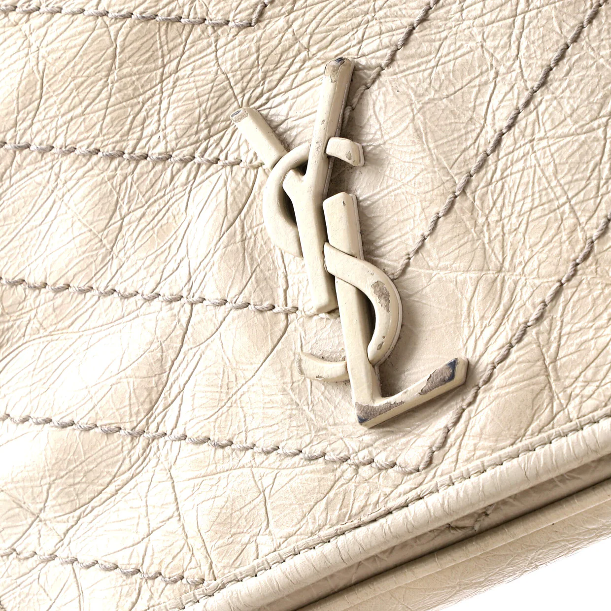 Niki Chain Wallet Matelasse Chevron Leather - Deep Luxury