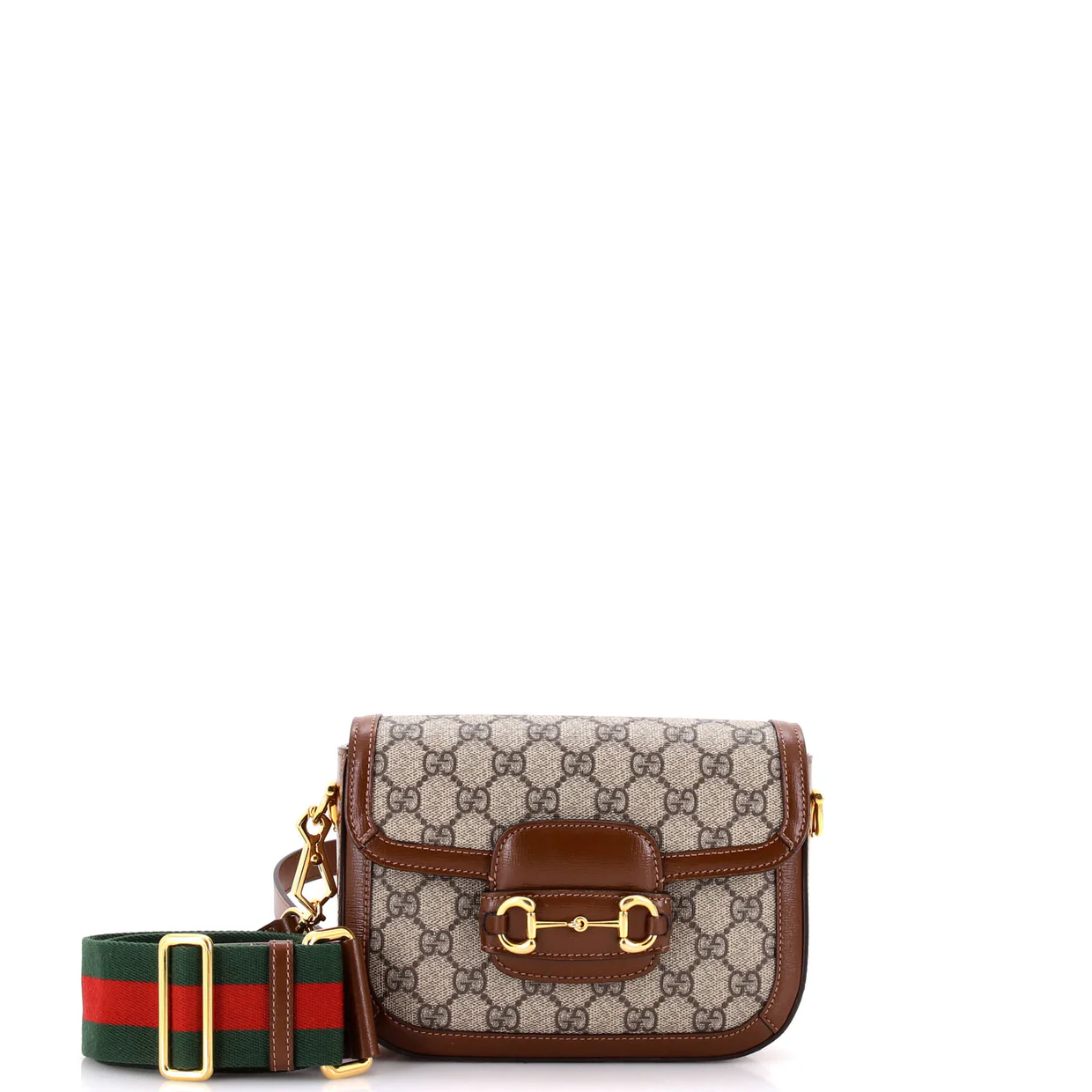 Horsebit 1955 Shoulder Bag GG Coated Canvas with Leather Mini - Deep Luxury