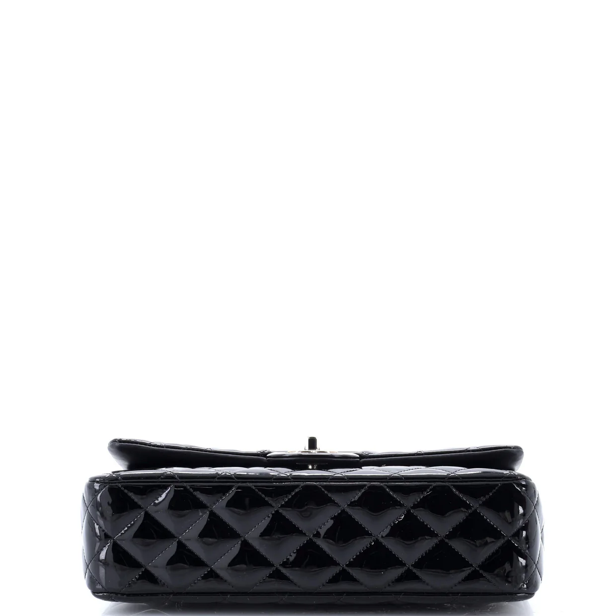 Classic Double Flap Bag Quilted Patent Medium - Deep Luxury