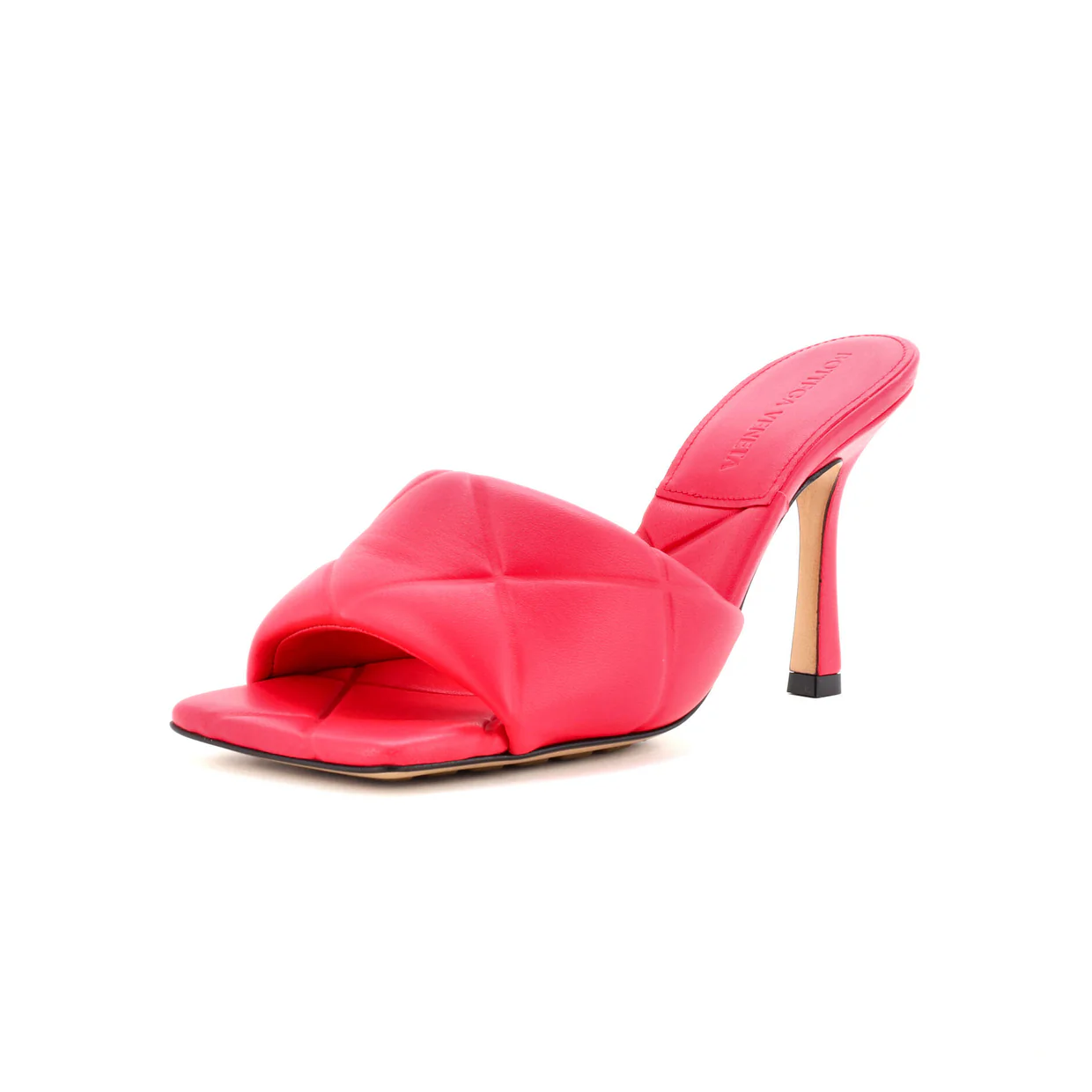Women's The Padded Heeled Sandals Quilted Leather - Deep Luxury