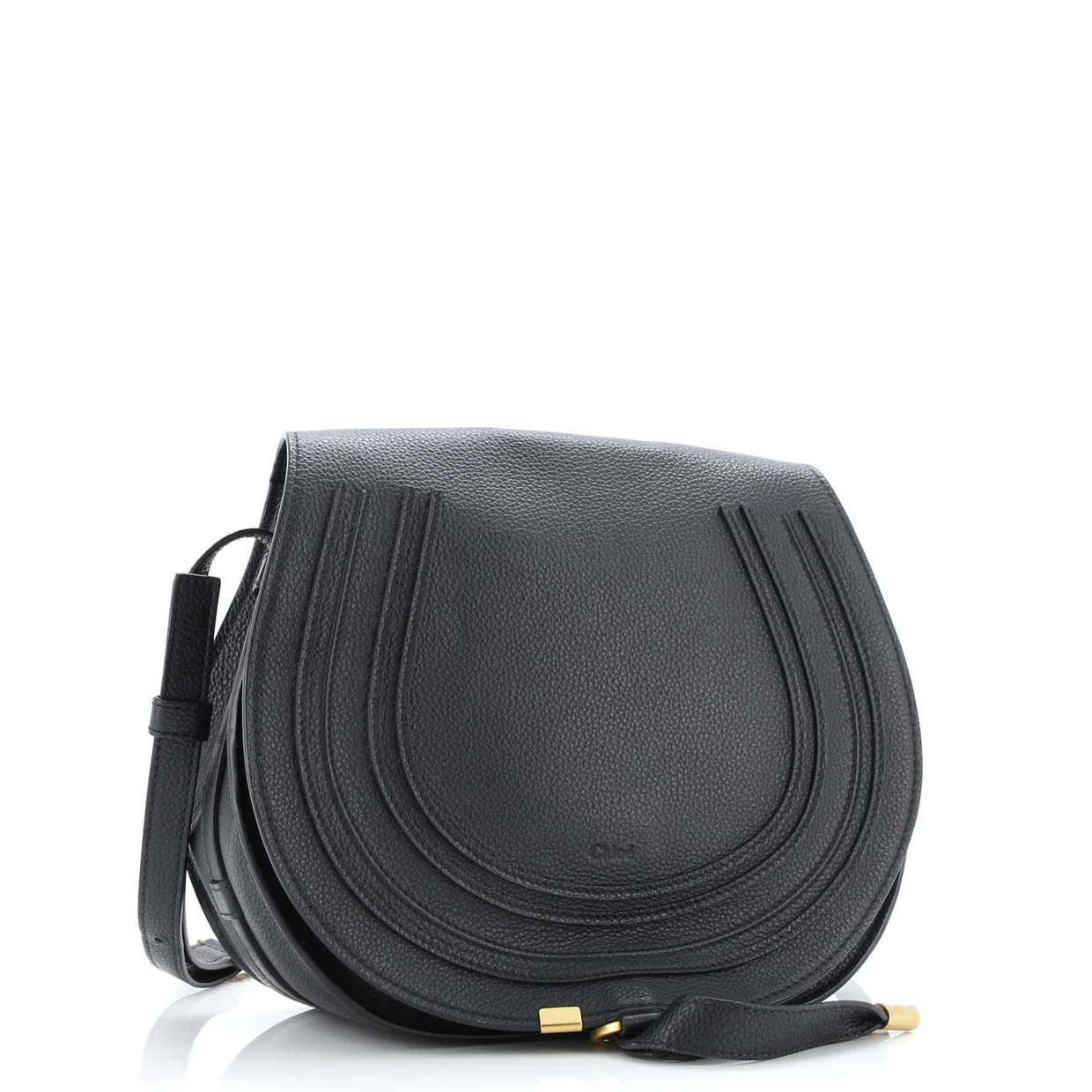 Marcie Saddle Bag Leather Medium - Deep Luxury