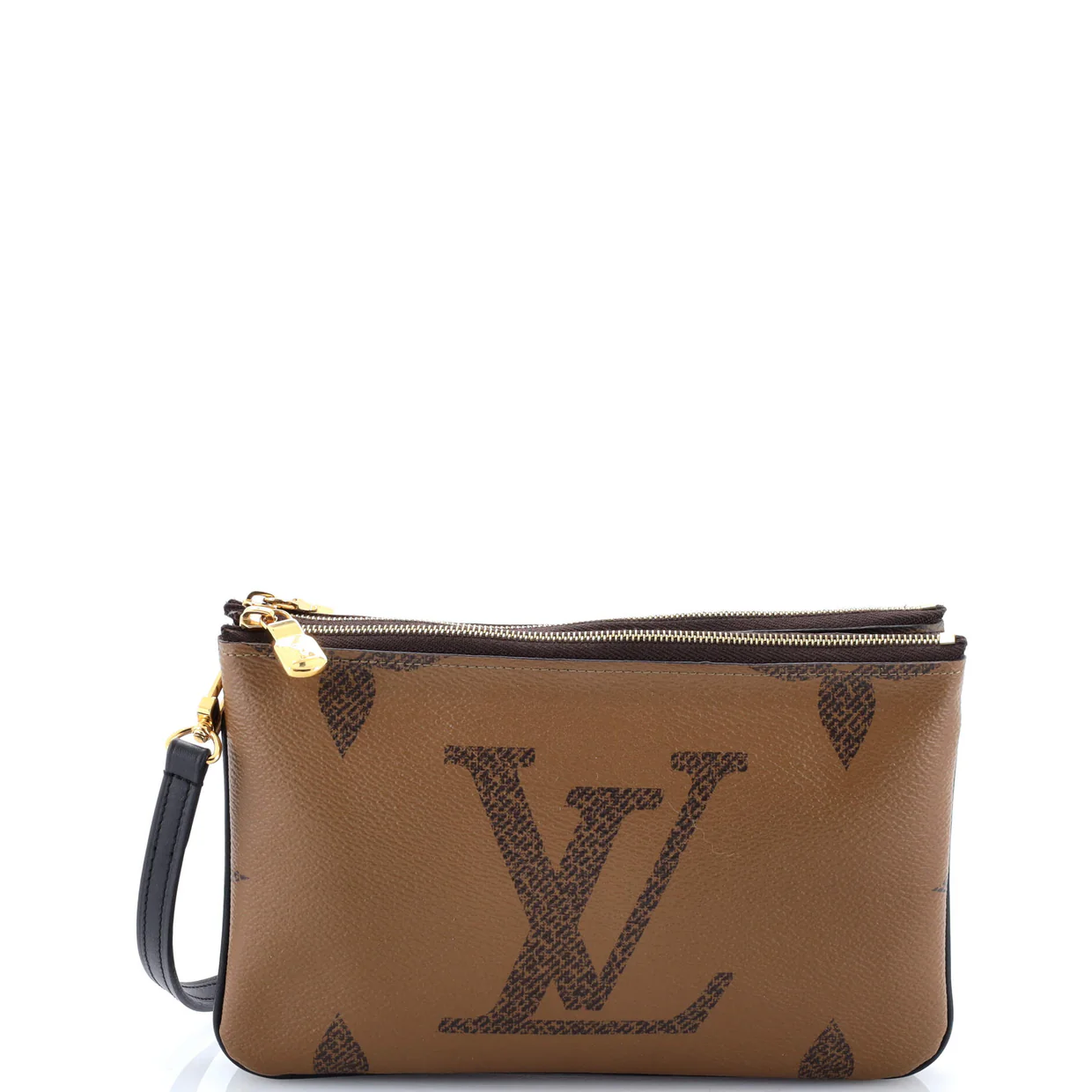 Double Zip Pochette Reverse Monogram Giant - Deep Luxury