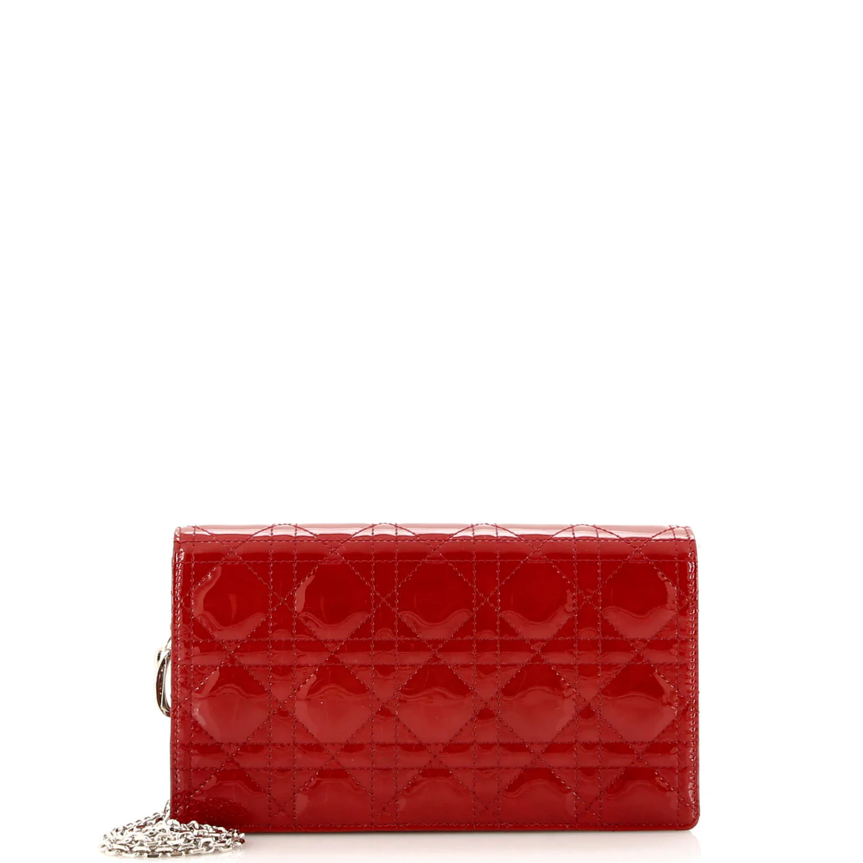 Lady Dior Clutch on Chain Cannage Quilt Patent - Deep Luxury