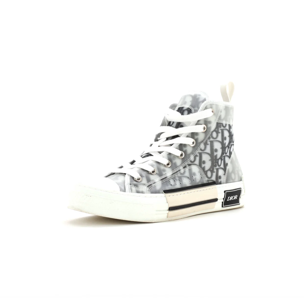 Men's B23 High-Top Sneakers Oblique Coated Canvas and PVC - Deep Luxury