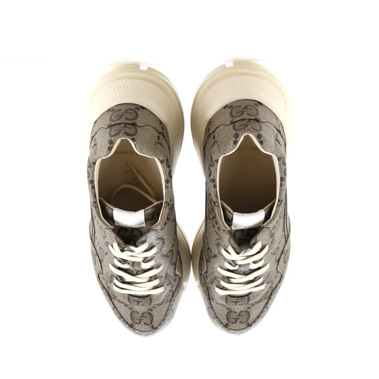 Rhyton Sneakers Jumbo GG Coated Canvas - Deep Luxury