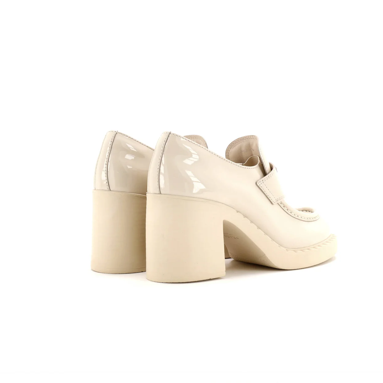Women's Triangle Logo Platform Loafers Patent - Deep Luxury