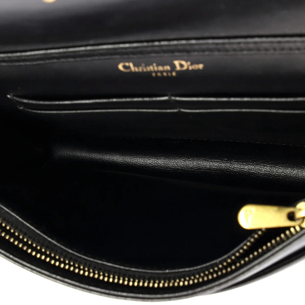 Diorama Wallet on Chain Studded Leather - Deep Luxury