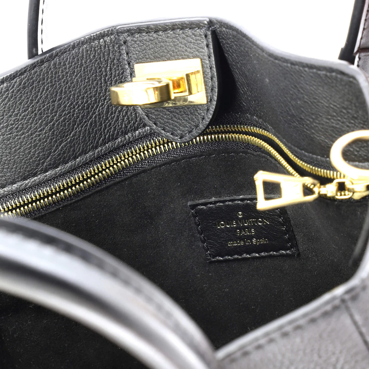 On My Side Tote Leather with Monogram Canvas PM - Deep Luxury