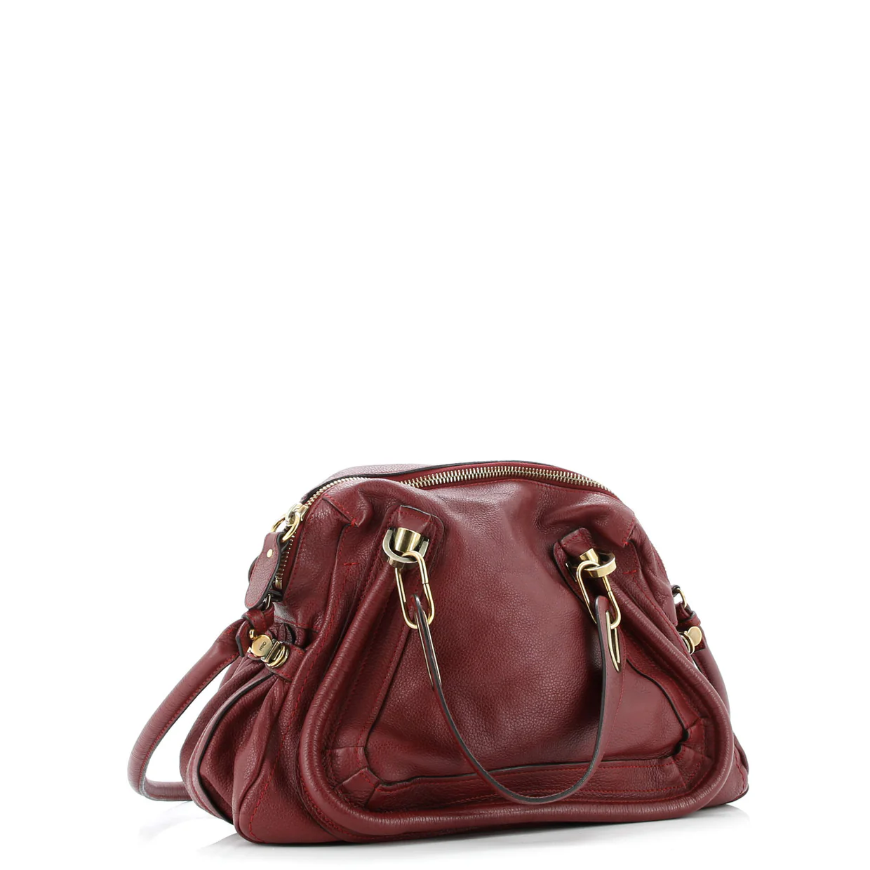 Paraty Top Handle Bag Leather Medium - Deep Luxury